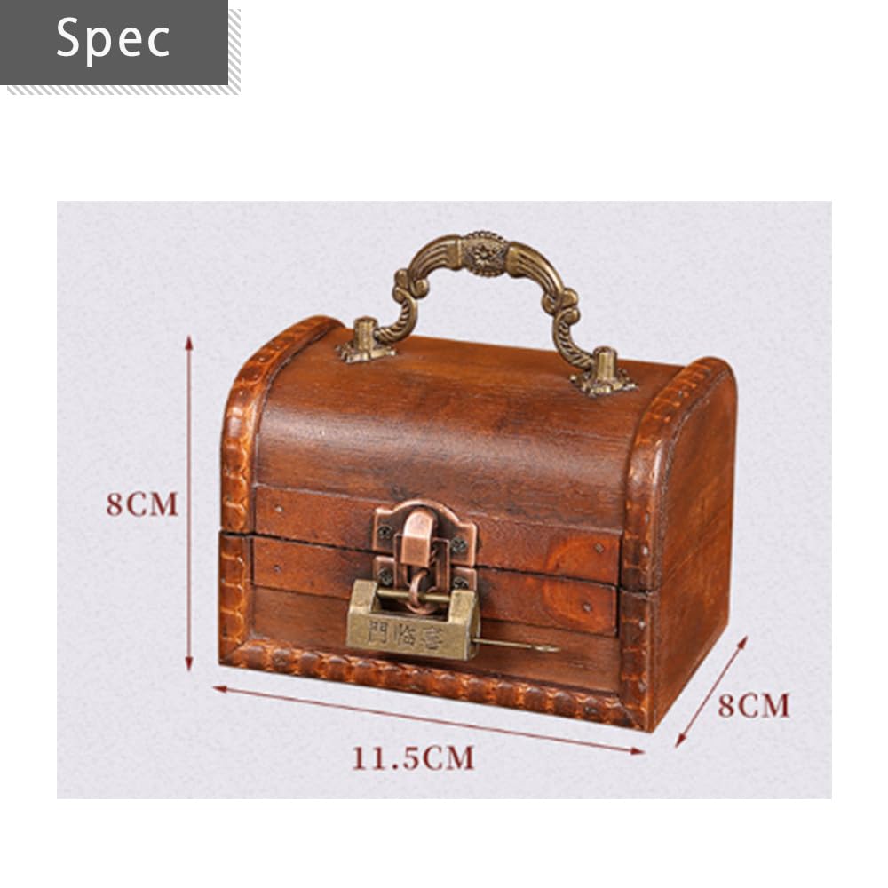 Amazon｜AZNABLE アンティーク 雑貨 宝くじ入れ 木箱 木製収納ボックス